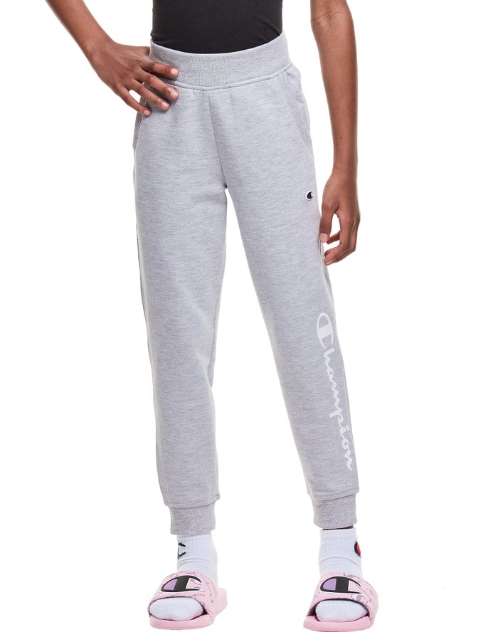 Champion Joggingbroek Meisjes - Grijs - French Terry Script Logo ( 284170-JML )